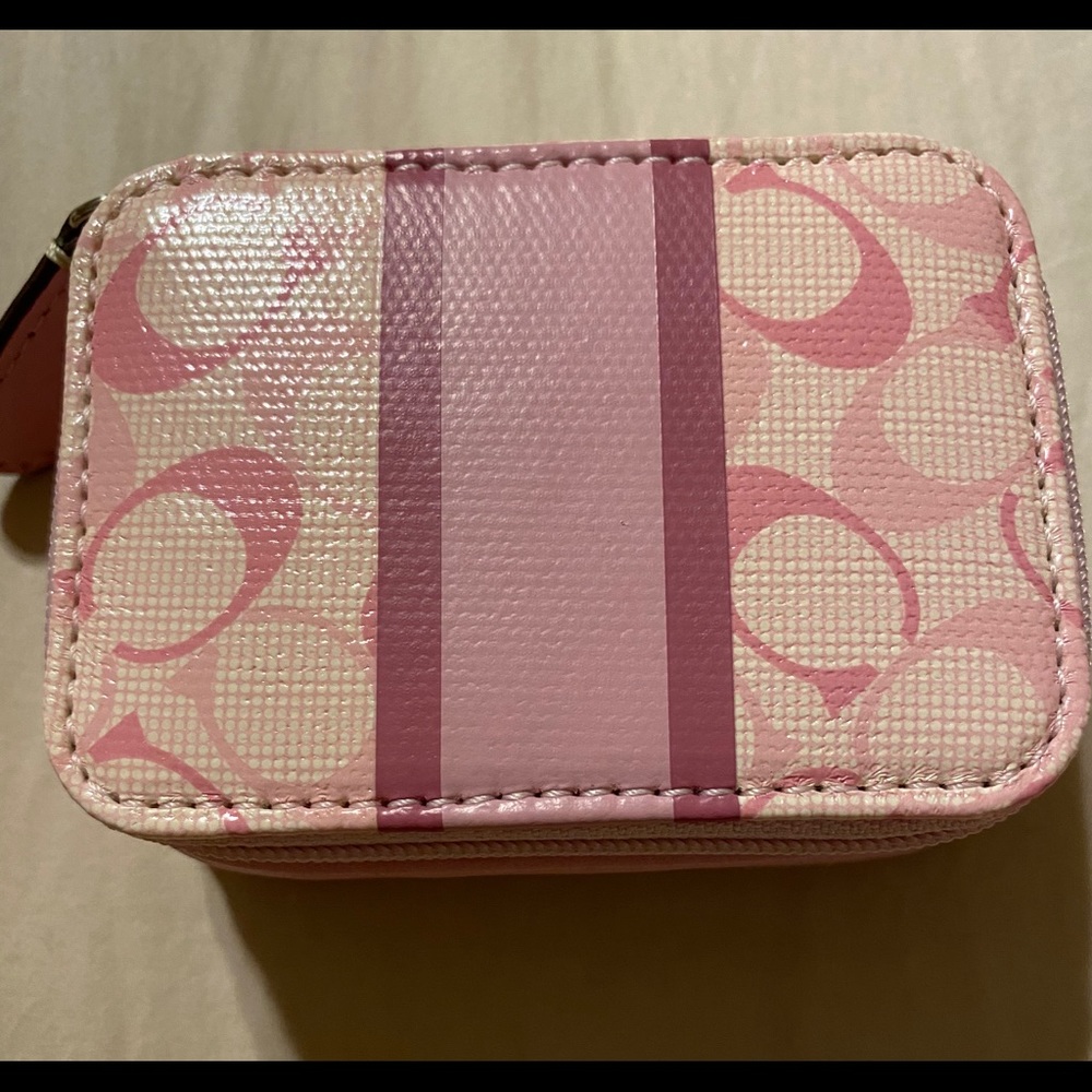 Coach Signature Pink Mini Travel Pill Box